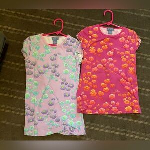 LulaRoe Kids Floral Dresses - Pink and Purple
